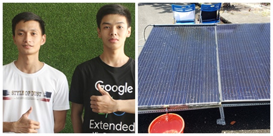 Sinh viên Trường Đại học Bách khoa-Đại học Đà Nẵng nghiên cứu, thiết kế chế tạo bộ làm mát cho tấm pin năng lượng mặt trời