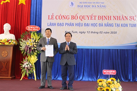 Đại học Đà Nẵng công bố quyết định bổ nhiệm Giám đốc Phân hiệu Đại học Đà Nẵng tại Kon Tum