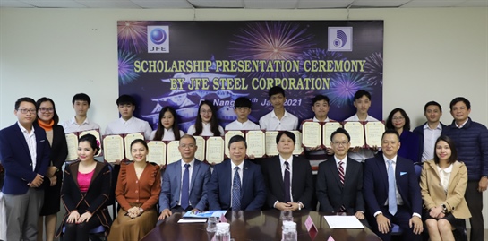 Sinh viên Đại học Đà Nẵng vinh dự nhận Học bổng của Tập đoàn Thép JFE, Nhật Bản