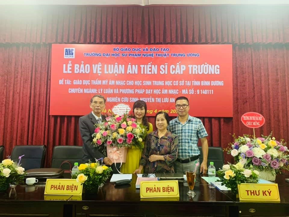 NCS Nguyễn Thị Lưu An bảo vệ thành công luận án tiến sĩ chuyên ngành Lý luận và Phương pháp dạy học Âm nhạc