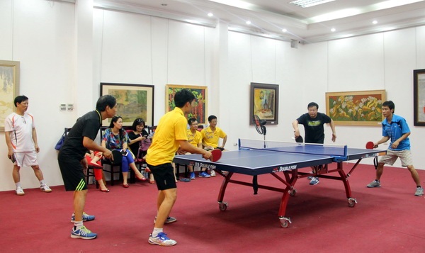 Giao lưu bóng bàn giữa Trường Đại học Sư phạm Nghệ thuật TW và Trường Đai học Văn hóa Hà Nội