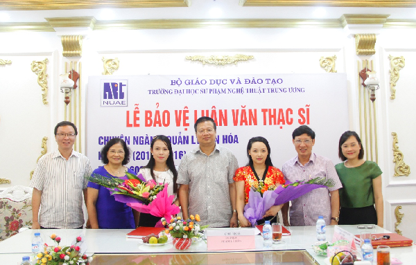 Lễ bảo vệ luận văn Thạc sĩ của hai học viên Nguyễn Thị Đào và Bùi Thị Thu Phương