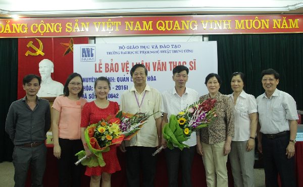 Lễ bảo vệ luận văn Thạc sĩ của hai học viên Phạm Phương Dung và Đinh Hải Trường