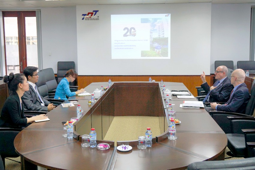 Toàn cảnh buổi làm việc giữa GSU và TDTU
