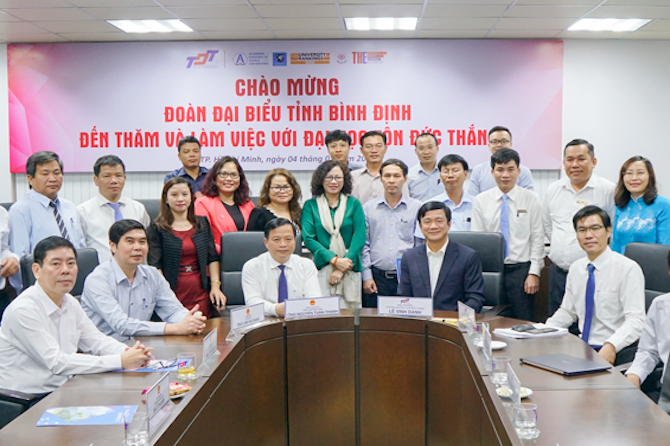 Tỉnh Bình Định cùng Đại học Tôn Đức Thắng sơ kết hoạt động hợp tác giữa 2 đơn vị
