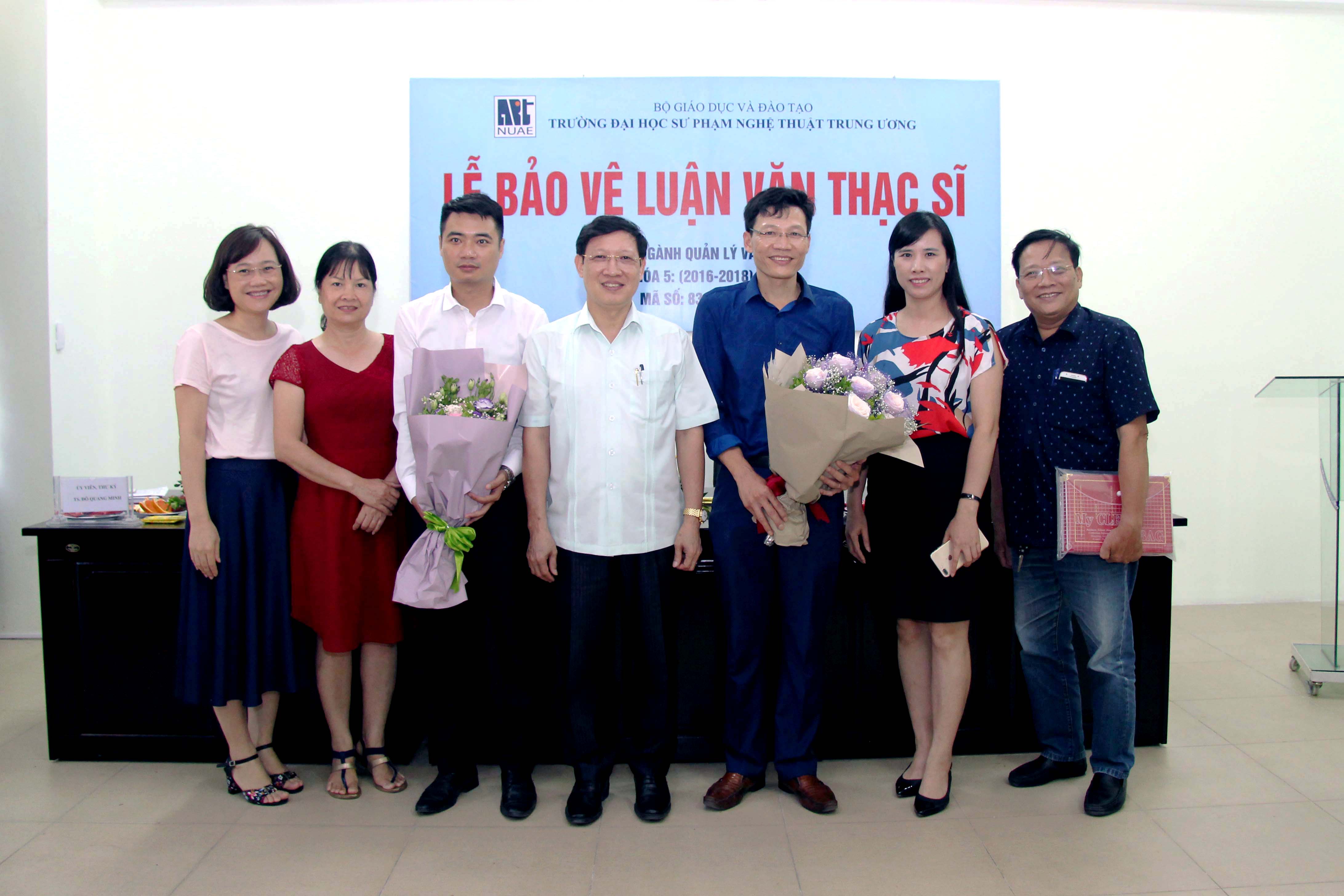 Lễ bảo vệ luận văn của hai học viên Hà Đình Trung và Vũ Xuân Tiến, k5 - Chuyên ngành Quản lý Văn hóa