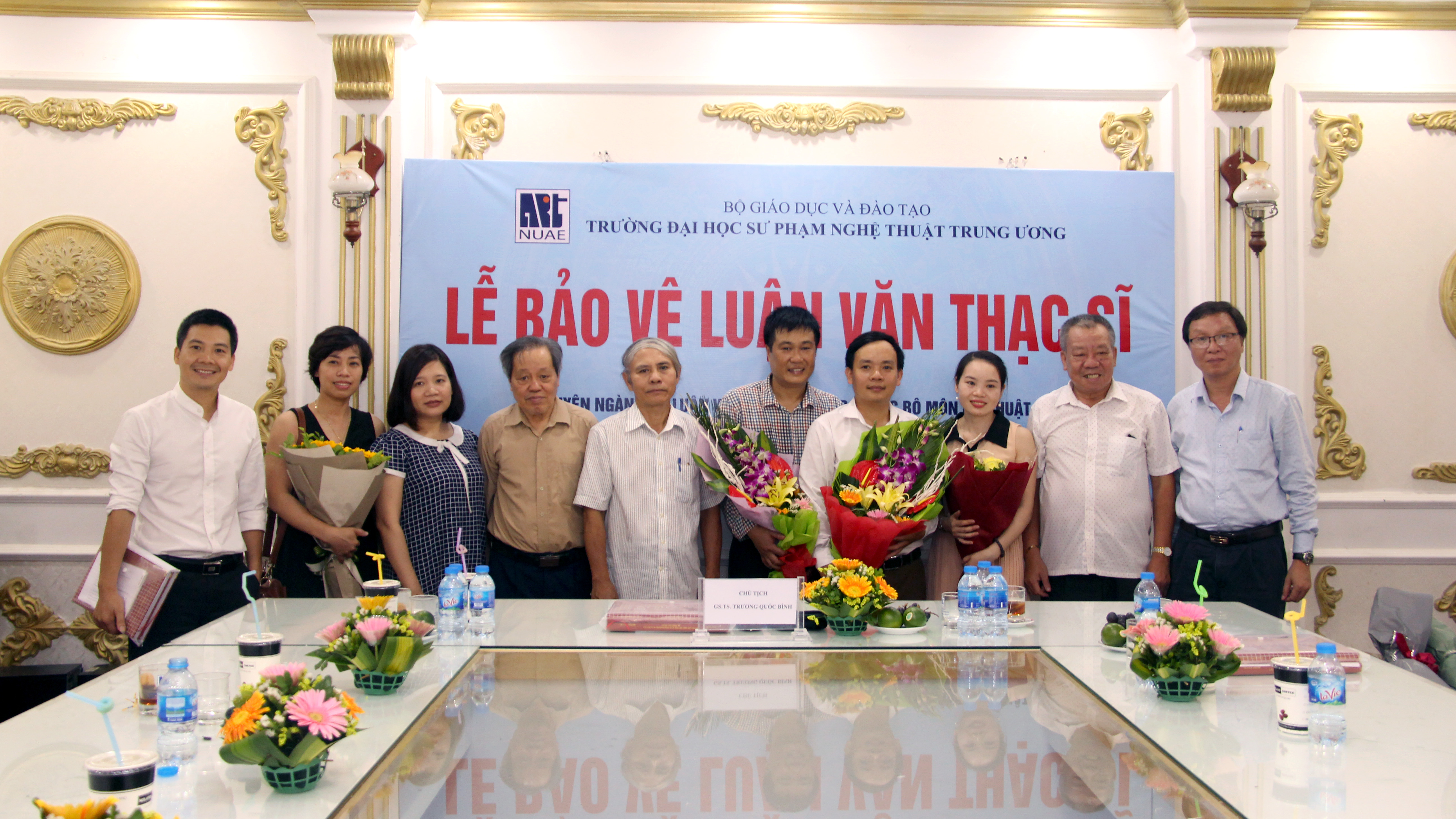 Lễ bảo vệ luận văn của hai học viên Nguyễn Mạnh Tiến và Lê Văn Thước, k2 – Chuyên ngành Lý luận và Phương pháp dạy học Bộ môn Mỹ thuật