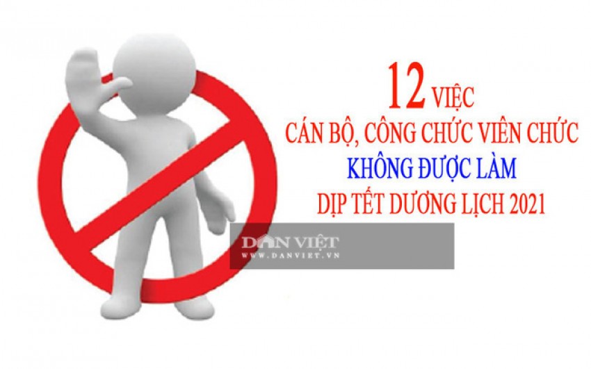 12 việc cán bộ, công chức viên chức không được làm dịp Tết Dương lịch 2021 - Ảnh 2.