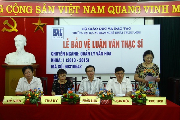 Lễ bảo vệ luận văn Thạc sĩ  chuyên ngành Quản lý Văn hóa