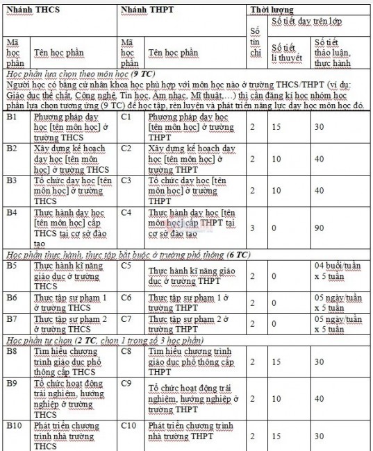 Bồi dưỡng nghiệp vụ sư phạm cho người muốn trở thành giáo viên THCS và THPT