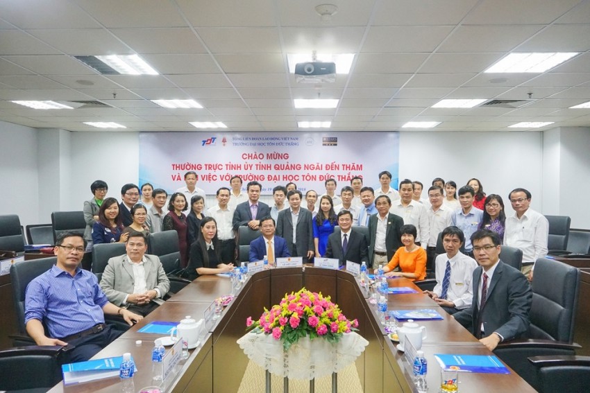 Tỉnh ủy và Ủy ban nhân dân Tỉnh Quảng Ngãi thăm và làm việc với Đại học Tôn Đức Thắng