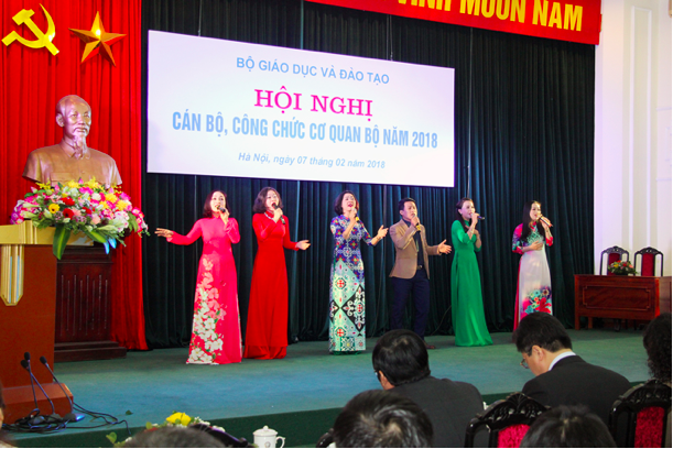 Biểu diễn nghệ thuật chào mừng Hội nghị Cán bộ, Công chức cơ quan Bộ năm 2018