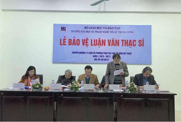 Lễ bảo vệ luận văn Thạc sĩ chuyên ngành Lý luận và Phương pháp dạy học bộ môn Mỹ thuật