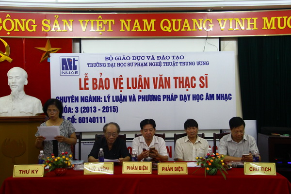 Bảo vệ luận văn Thạc sĩ khóa III chuyên ngành Lý luận và phương pháp dạy học Âm nhạc