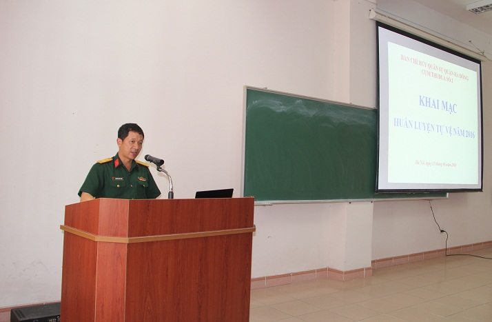 Khai mạc huấn luyện lực lượng tự vệ năm 2016