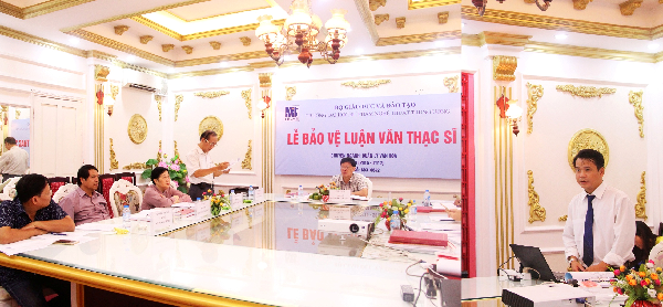 Lễ bảo vệ luận văn Thạc sĩ của hai học viên Hứa Xuân Thắng và Nguyễn Thị Xuyến